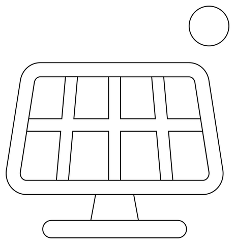 Solar Panel Coloring Page